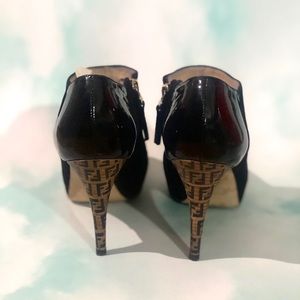 FENDI Zucca Logo print ankle booties